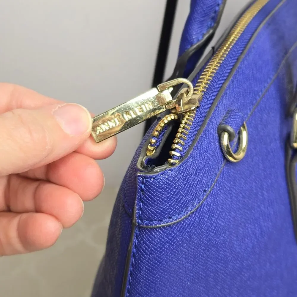 Anne Klein Cobalt Blue Dome Purse Satchel Handbag
